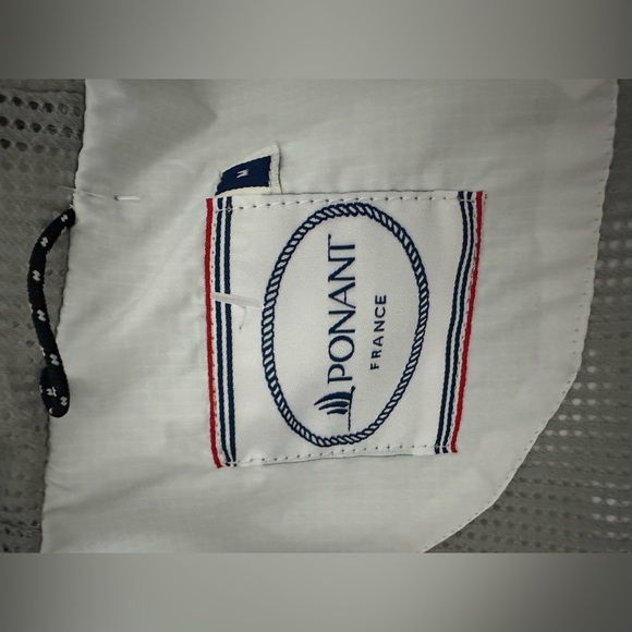 Ponant France White Nylon Hoodie Jacket size M - Picture 15 of 15